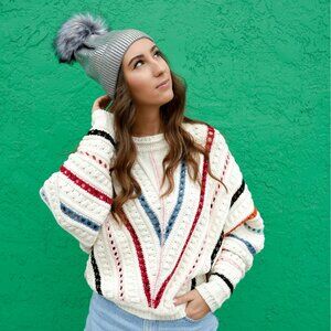 NWT - Dear John Kiera Pull Over Sweater in Cream Sprout